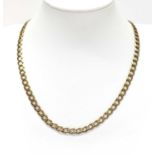 A 9ct gold curb link chain,