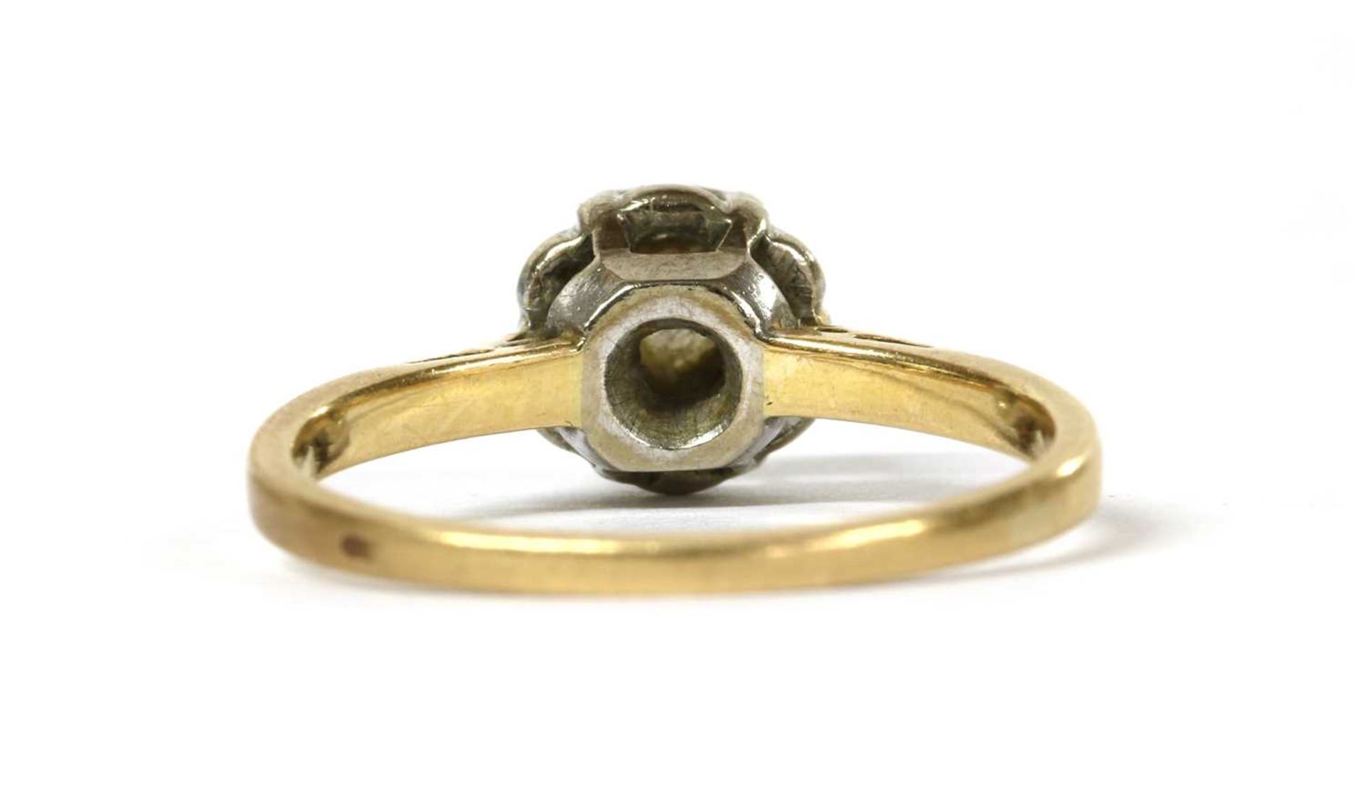 A gold single stone diamond ring, - Image 3 of 3