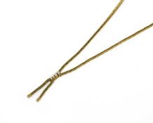 A 9ct gold diamond lariat-style necklace,