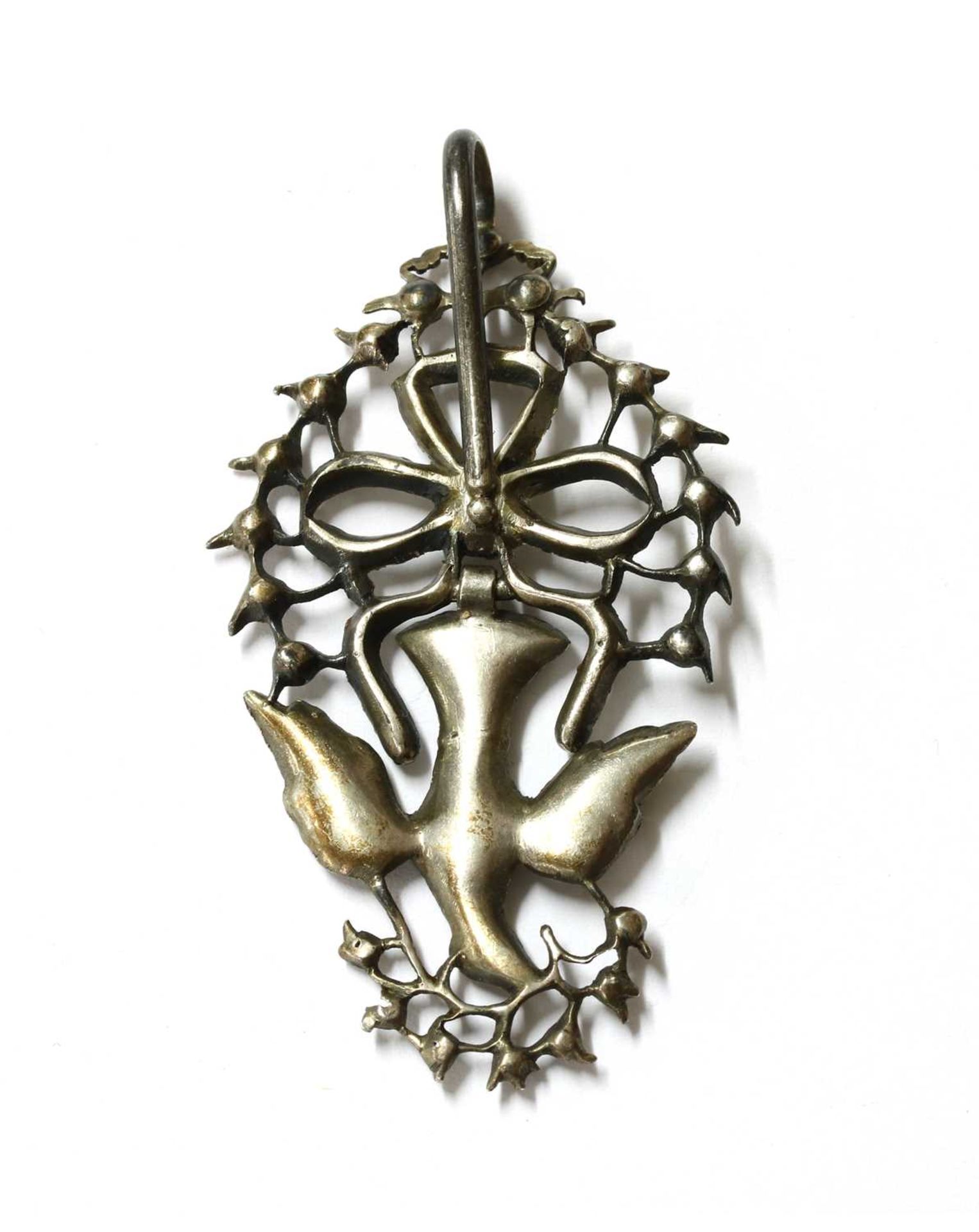 An early 19th century silver paste set Saint Esprit dove pendant, - Image 2 of 2