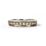 An 18ct white gold diamond ring,