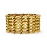 A gold bracelet,