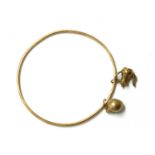 An Italian gold bangle,