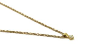 A 9ct gold single stone diamond pendant,