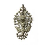 An early 19th century silver paste set Saint Esprit dove pendant,