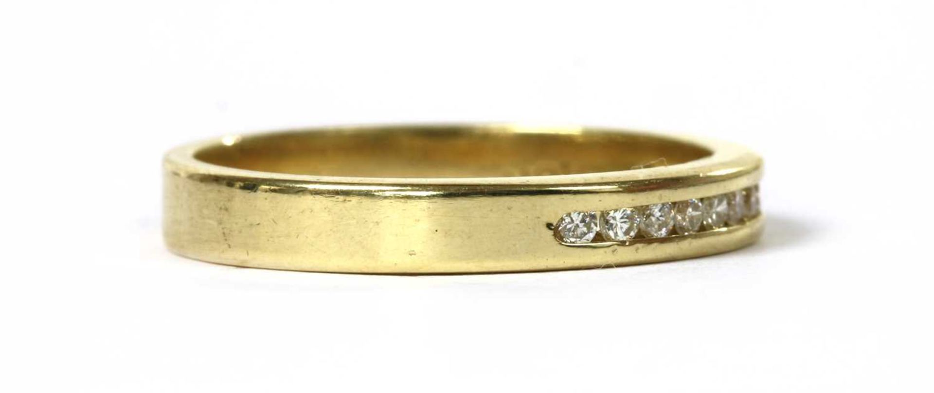 A gold diamond band ring, - Image 2 of 3
