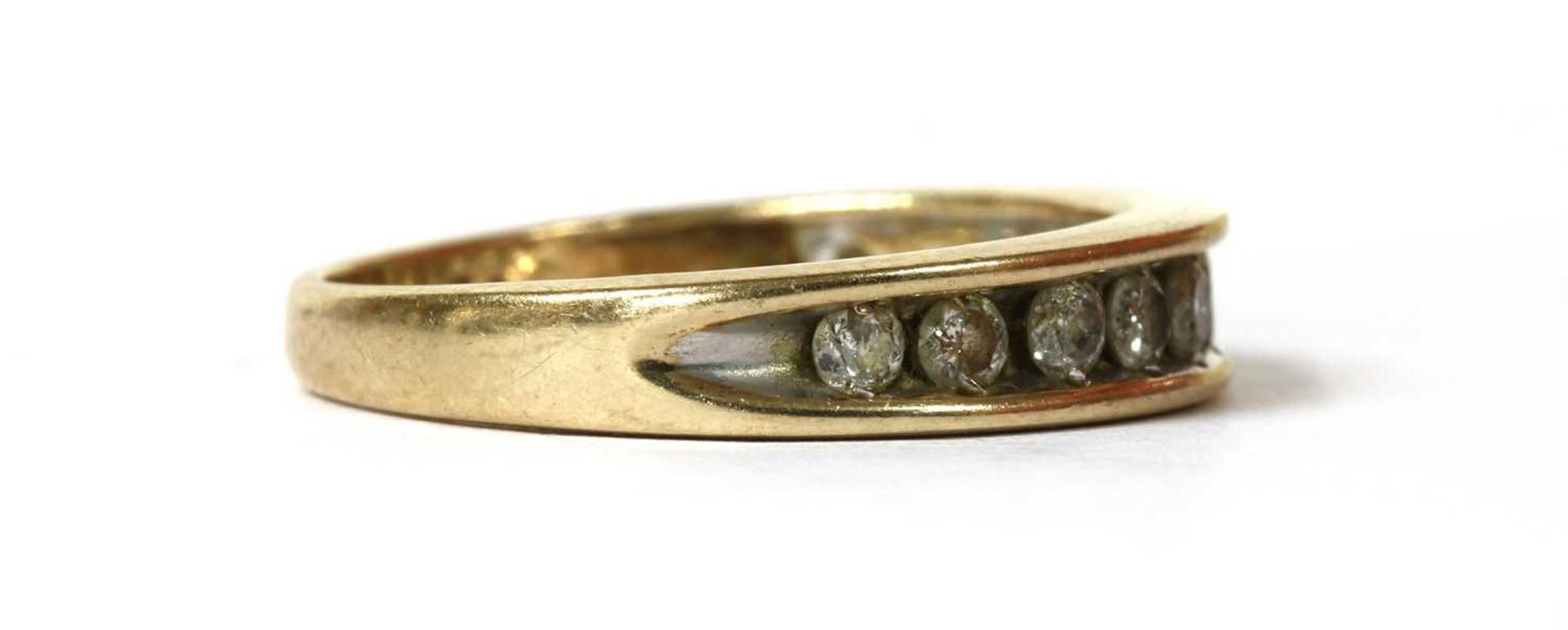 A 9ct gold diamond half eternity ring, - Image 2 of 3