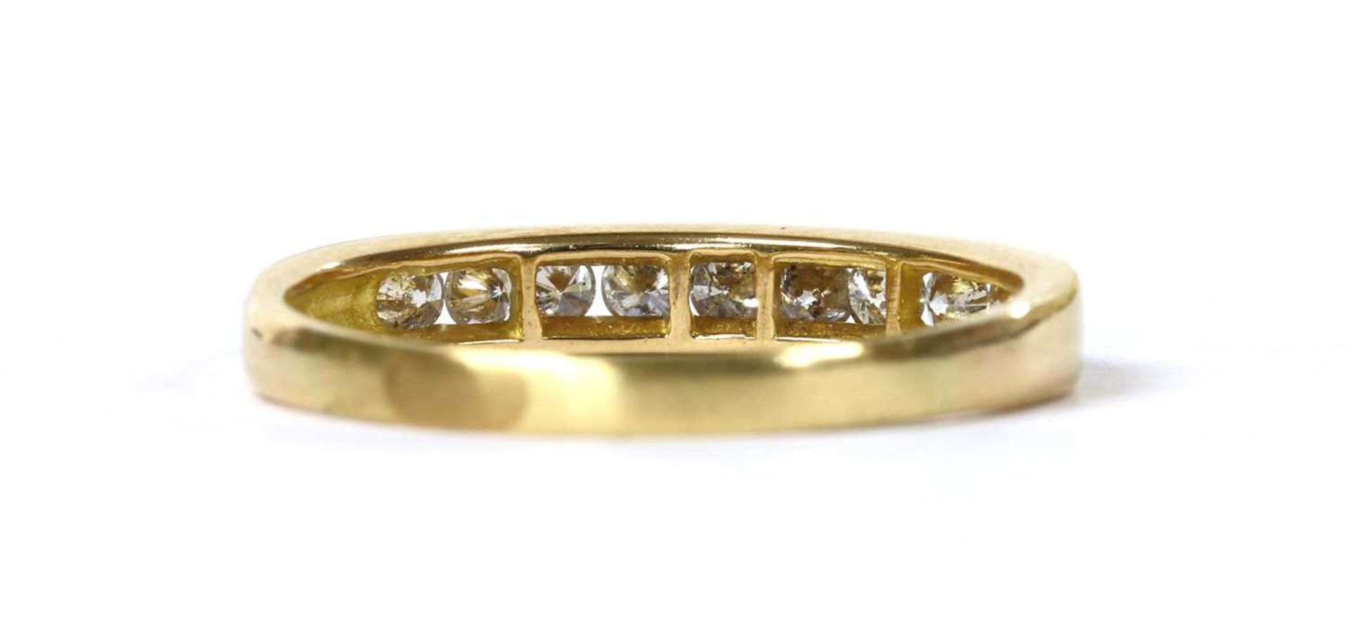 A gold diamond half eternity ring, - Image 3 of 3