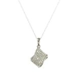 A white gold diamond pendant,