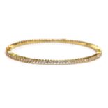 A diamond set bangle,