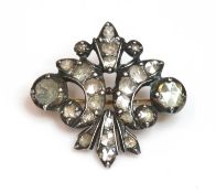 A late Georgian diamond set fleur-de-lys,