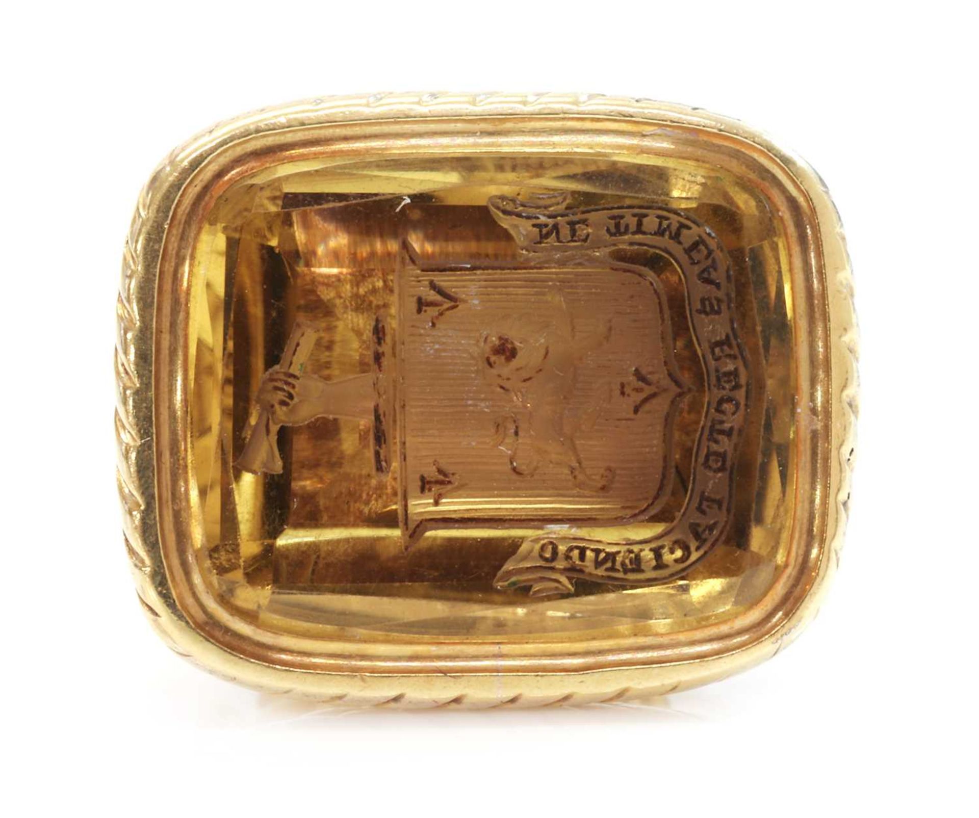 A gold mounted citrine seal, c.1820, - Image 3 of 3