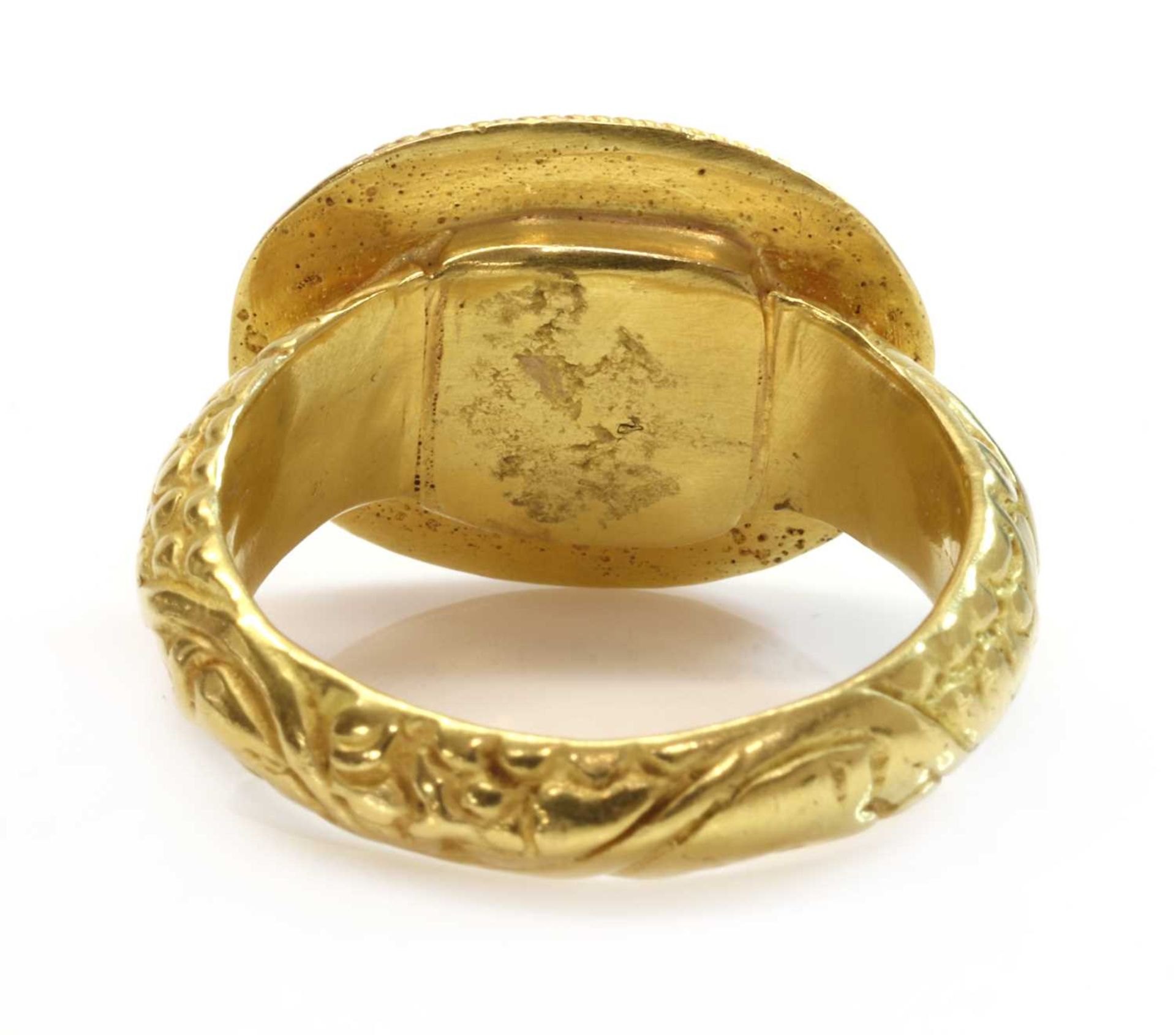 A Roman gold hardstone intaglio ring, - Image 3 of 6