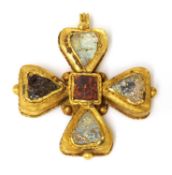 A Byzantine high carat gold cross,
