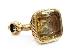 A gold mounted citrine seal, c.1820,