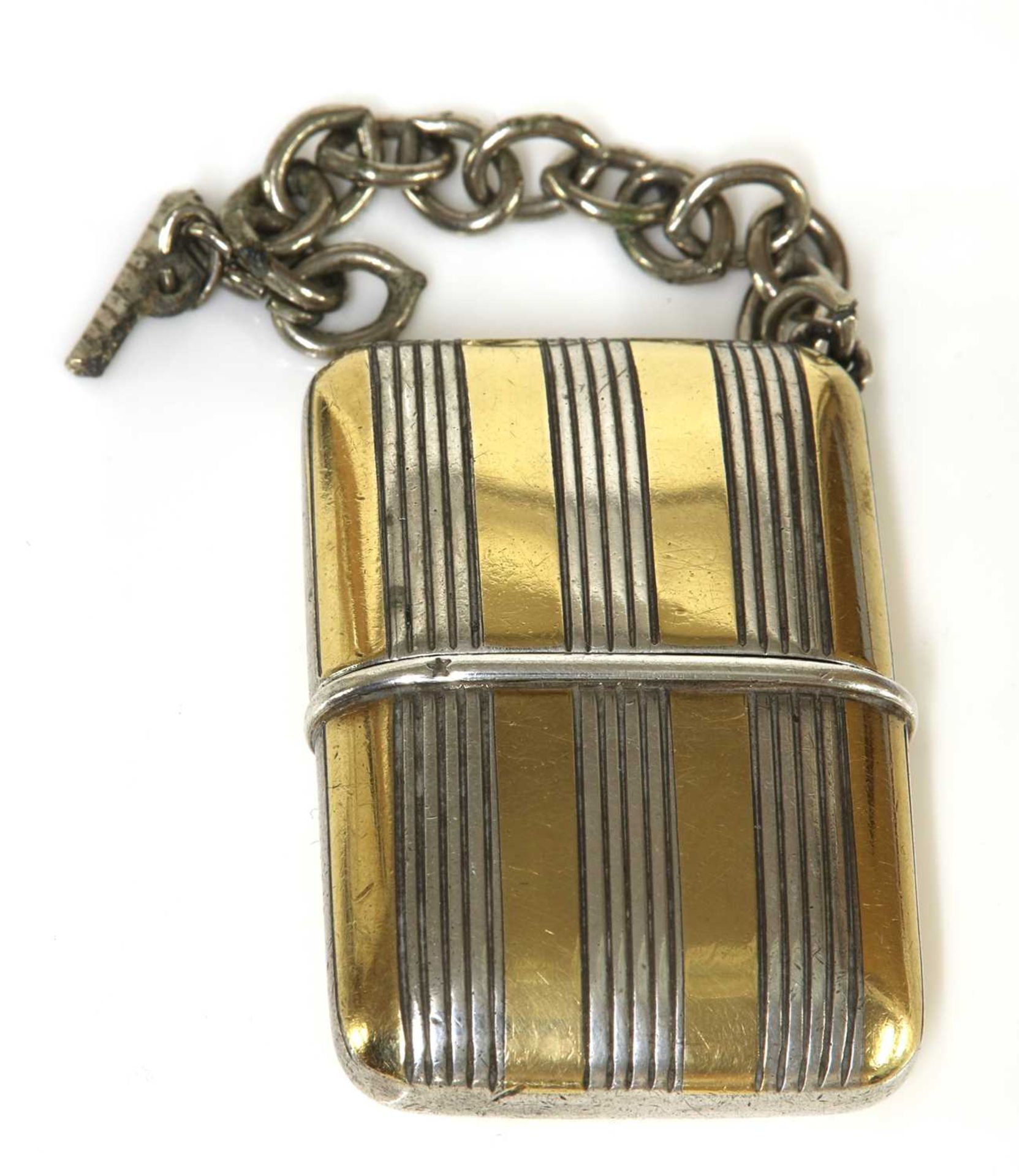 An Art Deco sterling silver and gold Movado mechanical purse watch, - Image 2 of 3