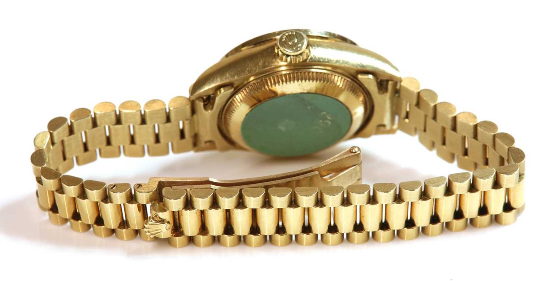 A ladies' 18ct gold Rolex 'Oyster Perpetual Datejust' automatic bracelet watch, c.1990, - Bild 3 aus 8
