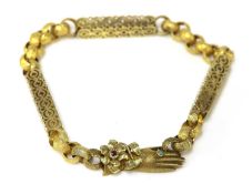 A Regency gold long chain,
