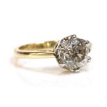 A single stone diamond ring,