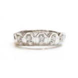 A white gold diamond tiara ring,