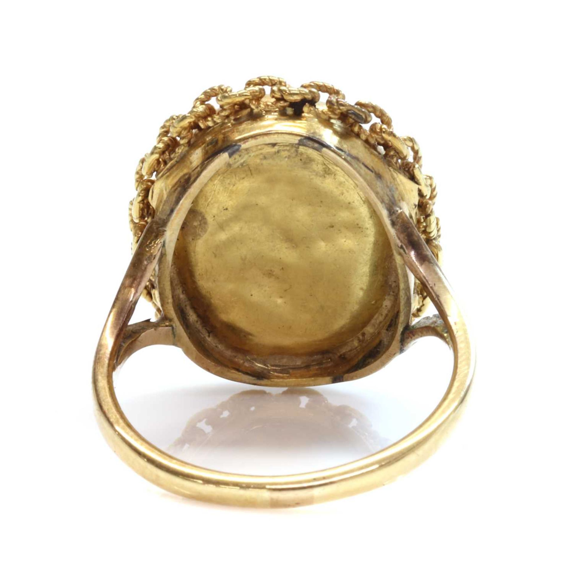 A Victorian cabochon garnet and diamond later mounted as a ring, - Image 2 of 3