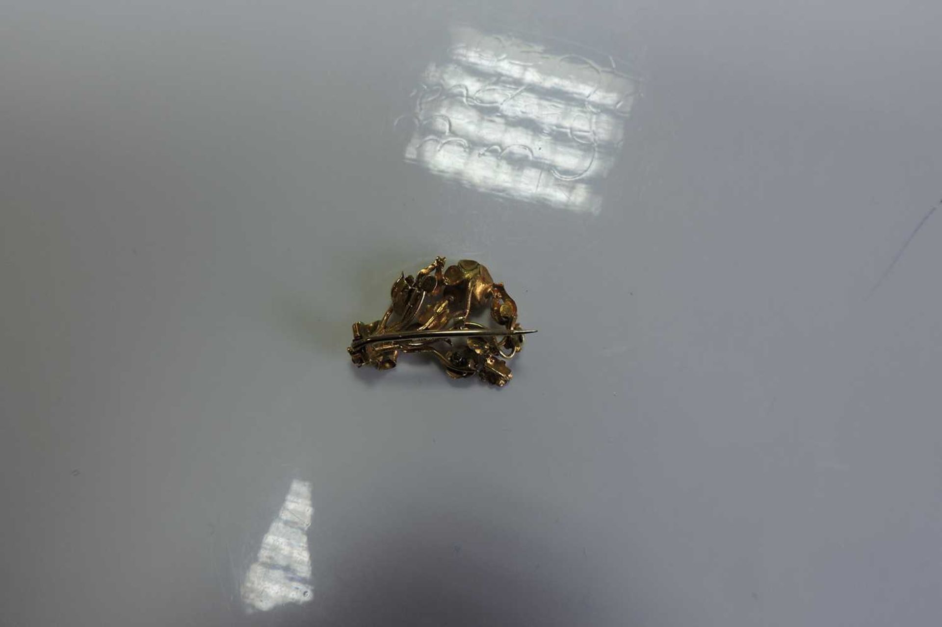 A Regency gold gem set posy brooch, - Image 3 of 6