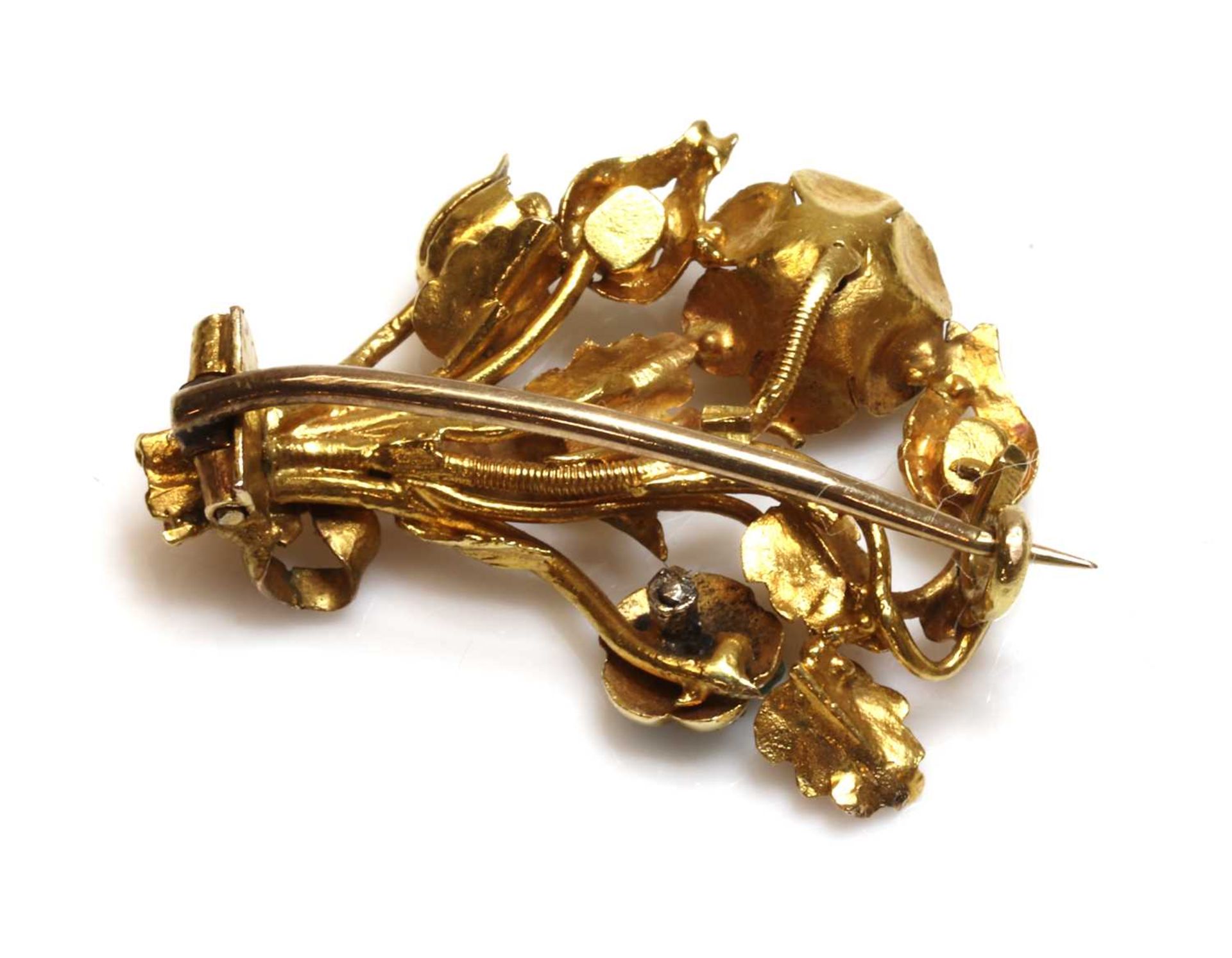 A Regency gold gem set posy brooch, - Image 2 of 6