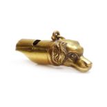 A Victorian 15ct gold whistle,