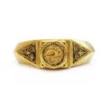 A Byzantine gold ring,