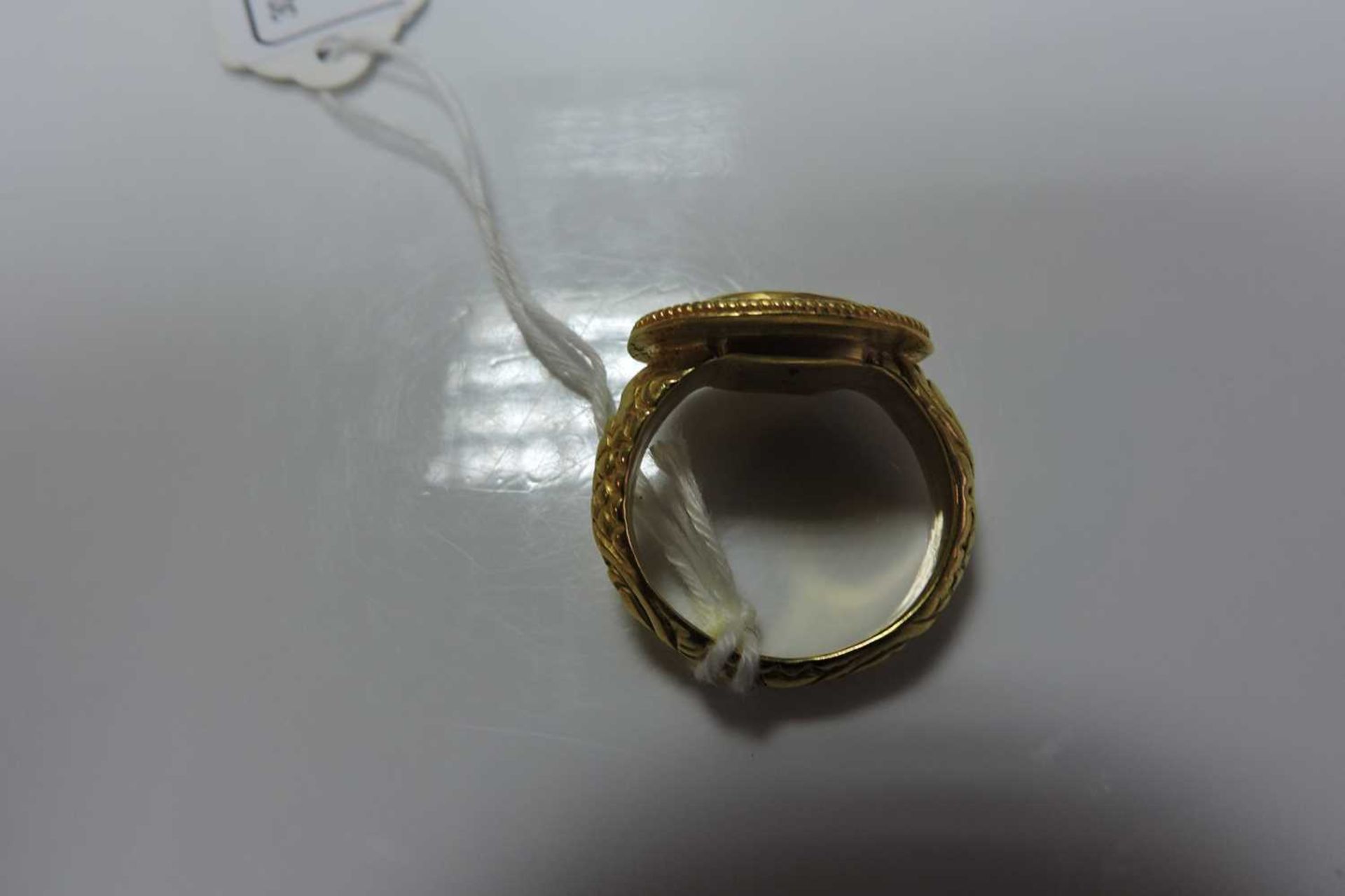 A Roman gold hardstone intaglio ring, - Image 5 of 6