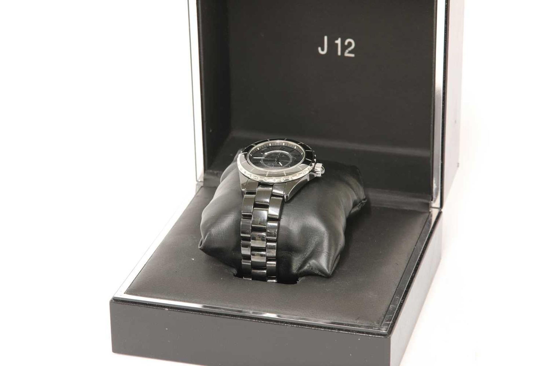 A full size Chanel J12 black ceramic automatic bracelet watch, - Image 2 of 4