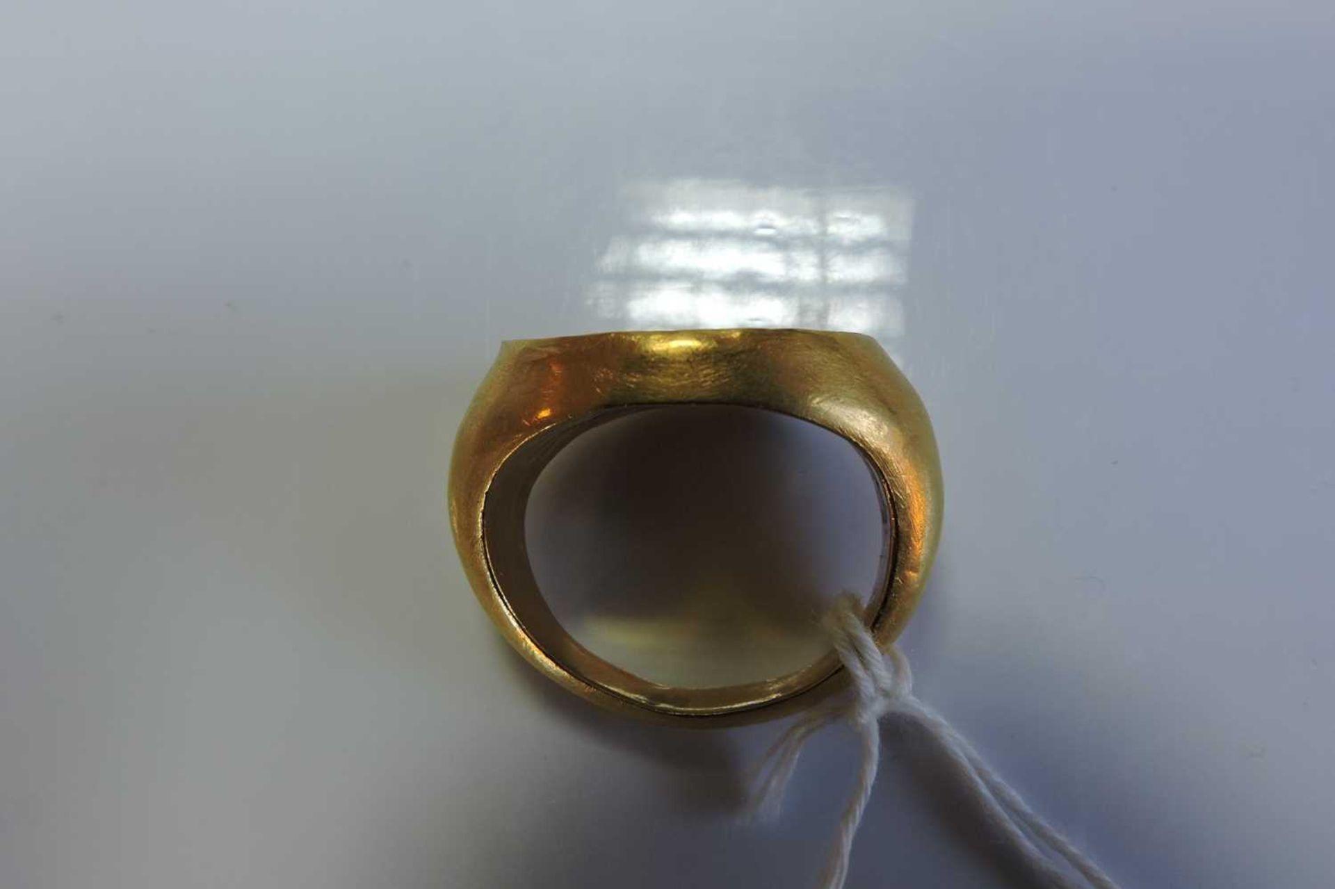 A Roman hollow gold hardstone intaglio ring, - Image 6 of 9