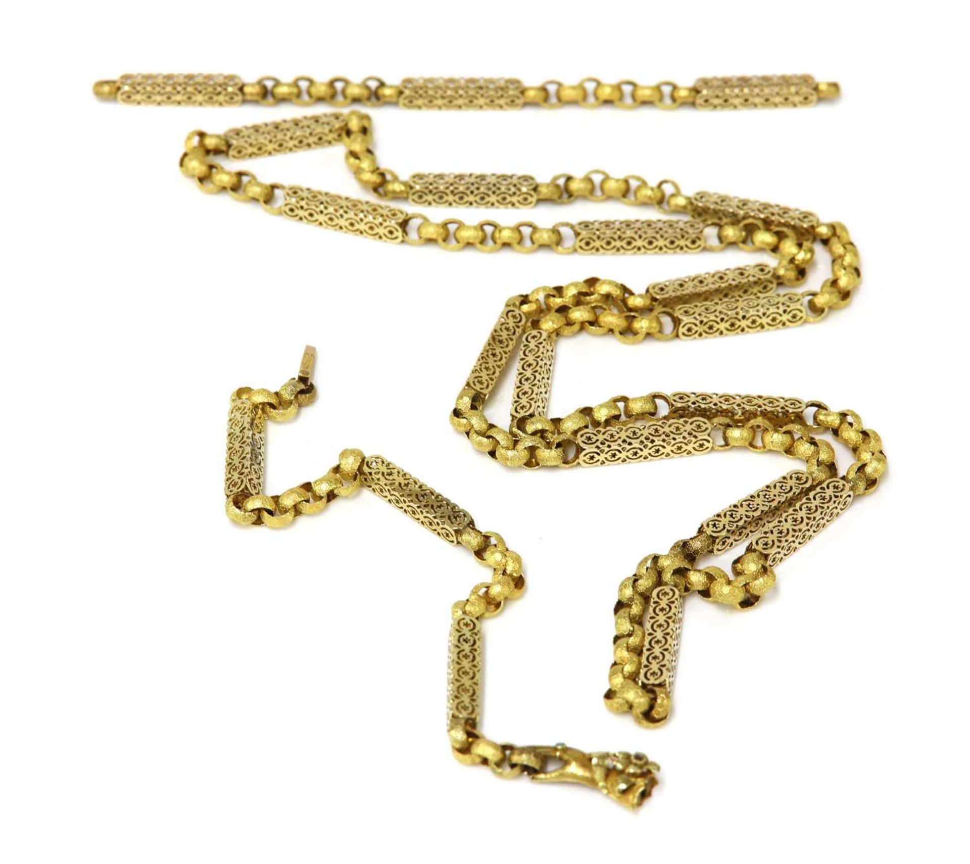 A Regency gold long chain, - Image 2 of 4