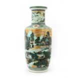 A Chinese famille verte vase,