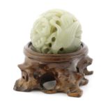 A Chinese jade ball,