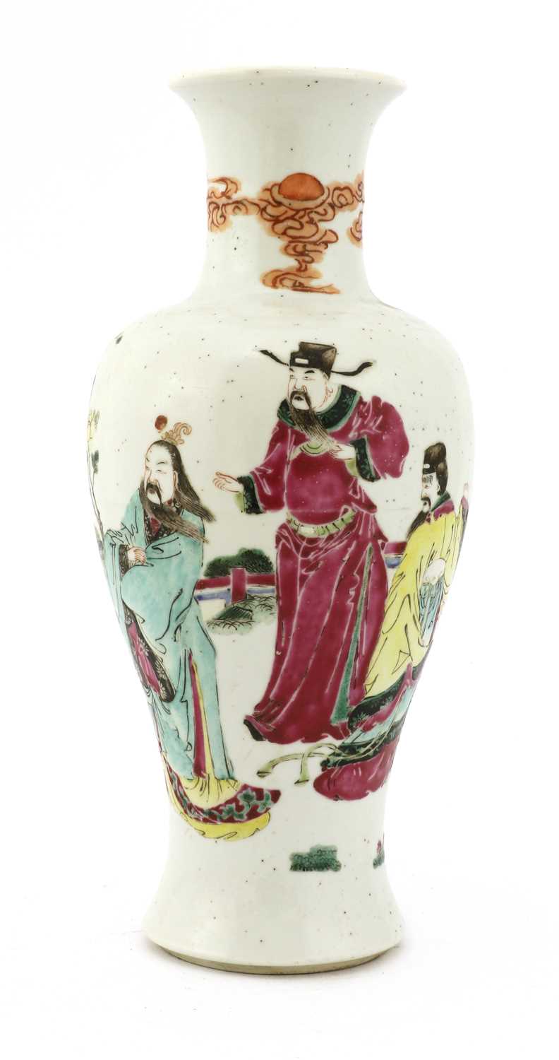 A Chinese famille rose vase,