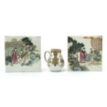 Two Chinese famille rose plaques,