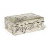 A Chinese export silver cigarette box,