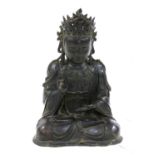 A Chinese bronze guanyin,