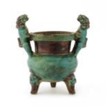 A Chinese earthenware censer,