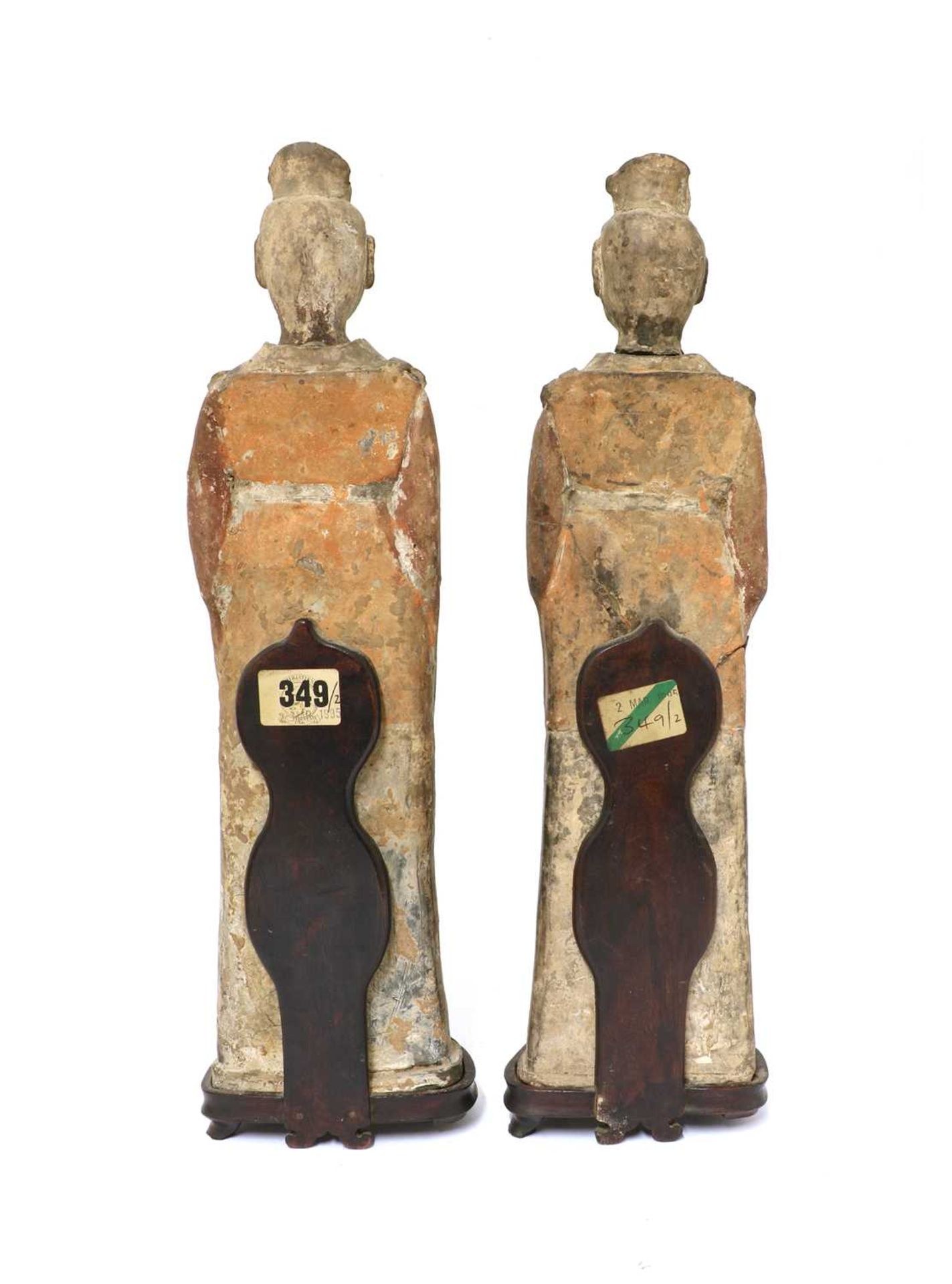 A pair of Chinese pottery figures, - Image 4 of 25