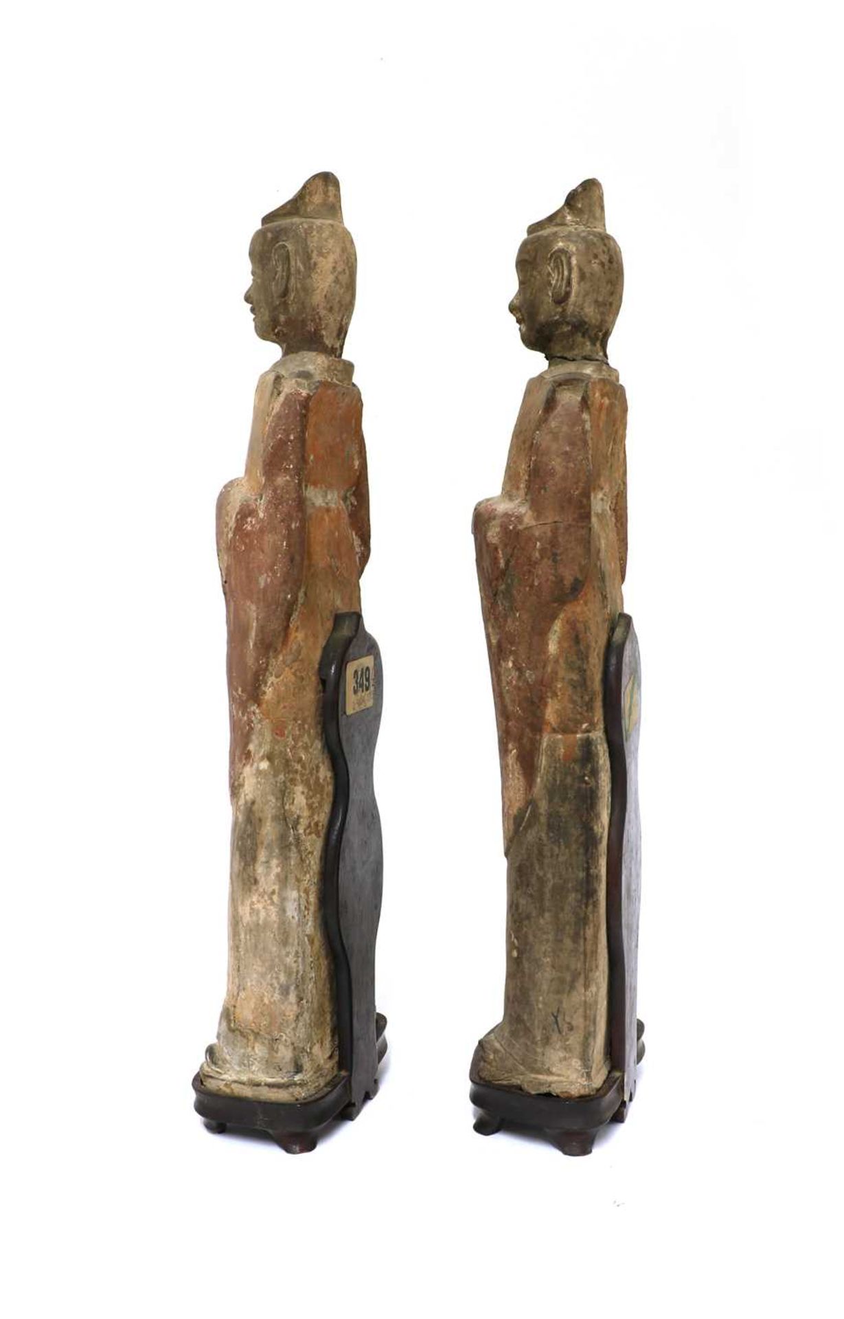 A pair of Chinese pottery figures, - Image 3 of 25