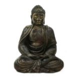 A gilt-lacquered wood Buddha,