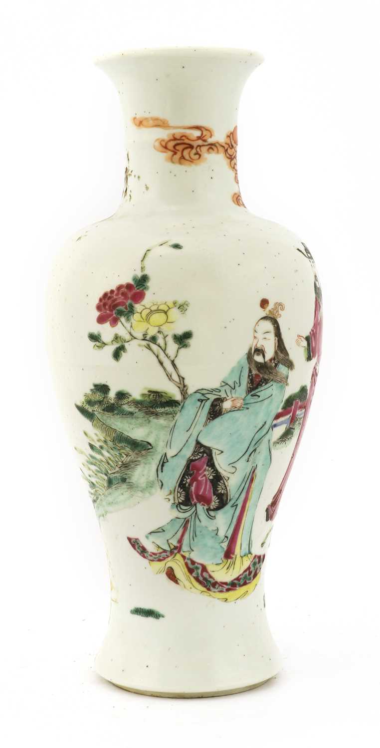 A Chinese famille rose vase, - Image 4 of 5