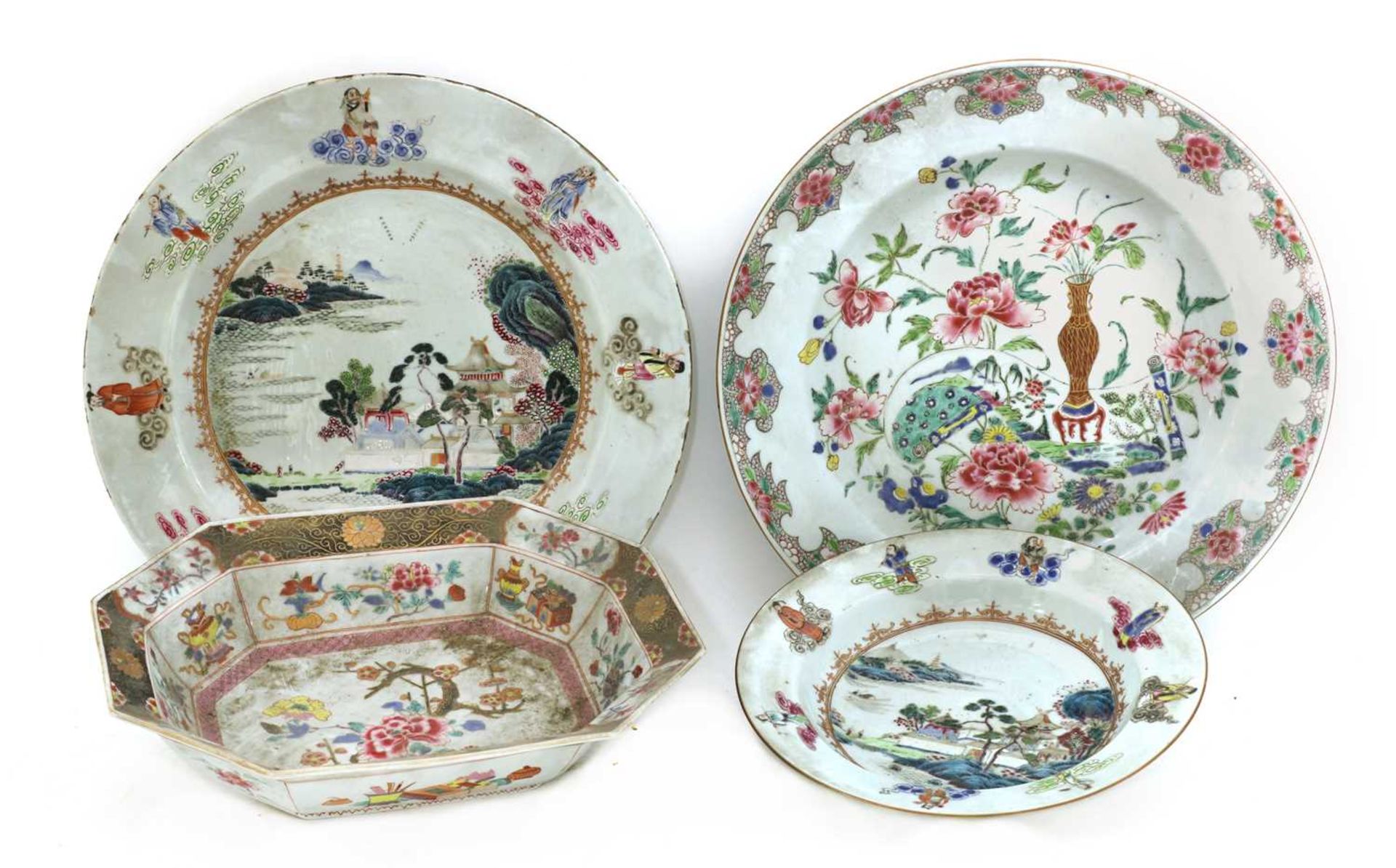 A Chinese export famille rose charger,