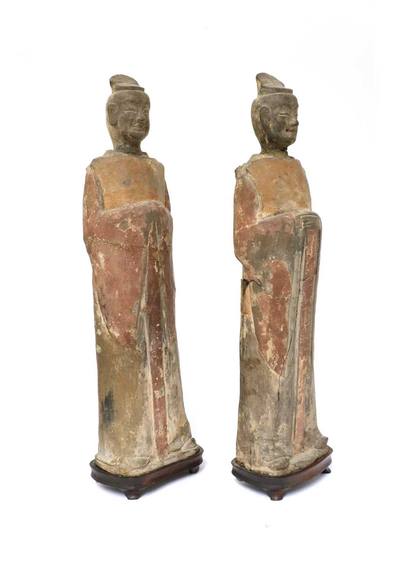 A pair of Chinese pottery figures, - Image 2 of 25