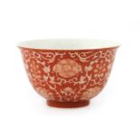 A Chinese iron red-glazed bowl,