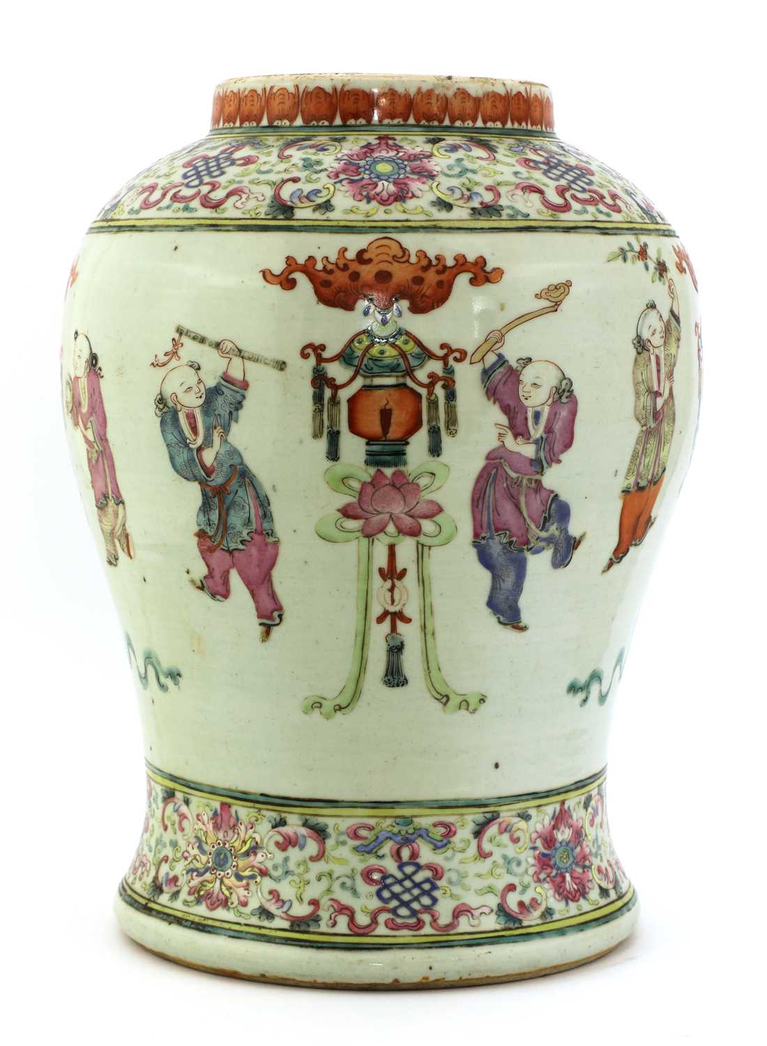 A Chinese famille rose vase, - Image 3 of 5