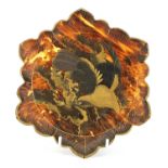 A Japanese tortoiseshell plate,