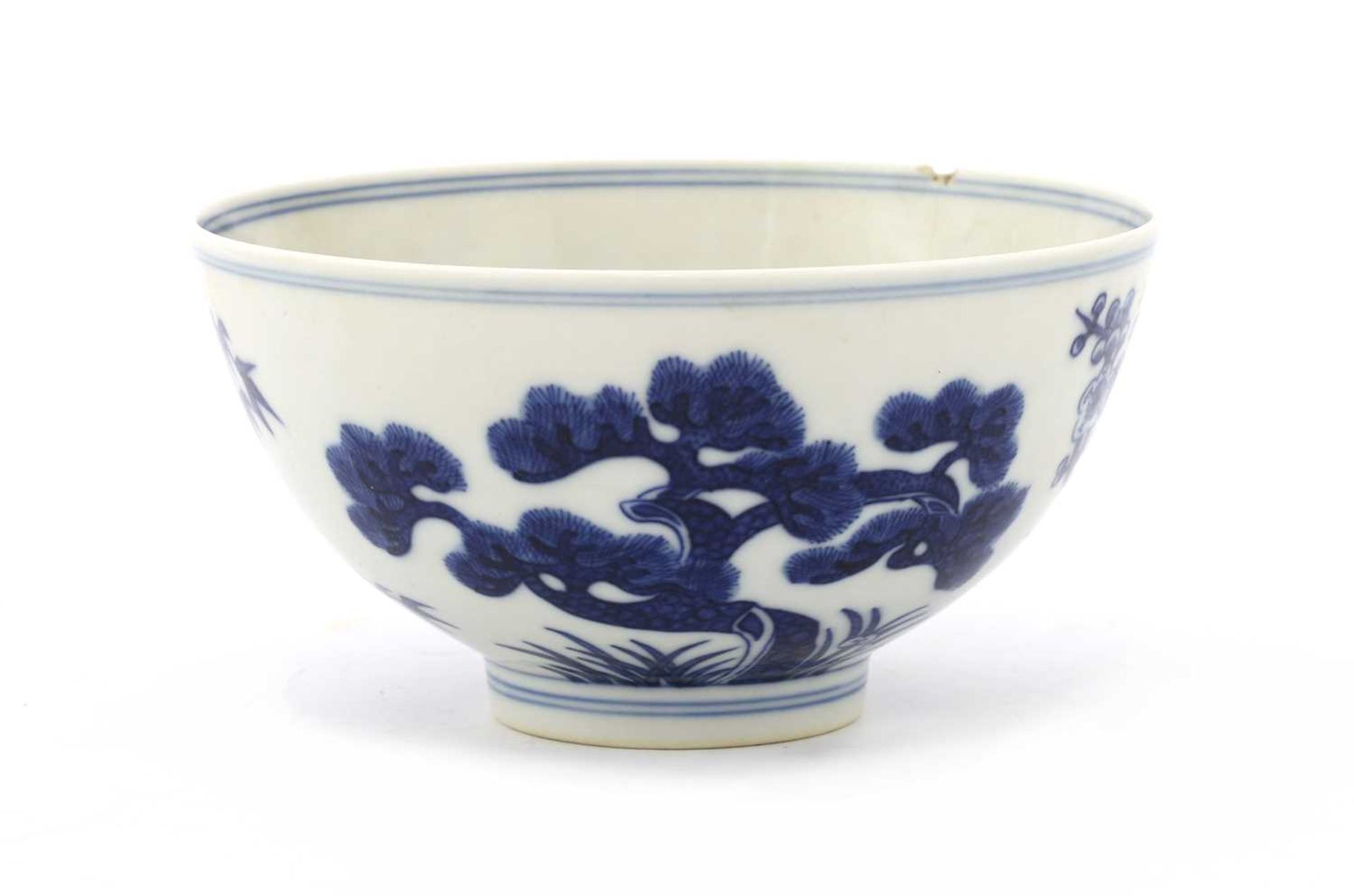 A Chinese blue and white bowl,